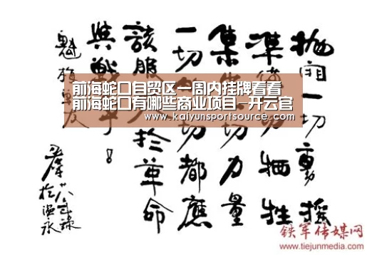 前海蛇口自贸区一周内挂牌看看前海蛇口有哪些商业项目-开云官网(图3) 开云数据